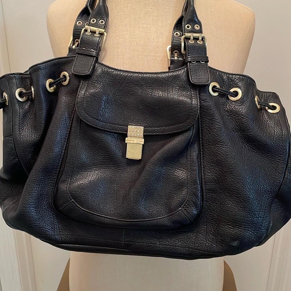 Adrienne Vittadini Black Slouch/Hobo Purse